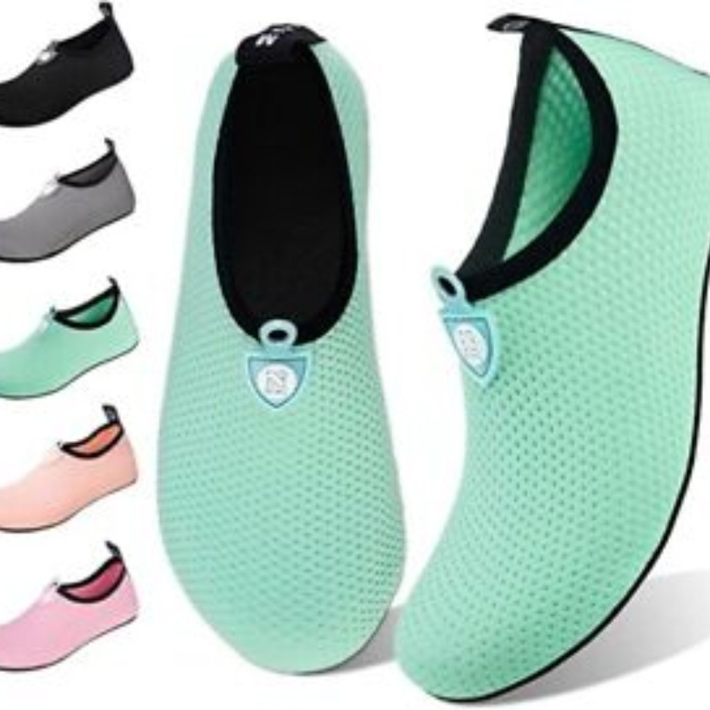 Water Shoes Womens Mens Barefoot Quick-Dry Aqua Socks Beach Aqua Green